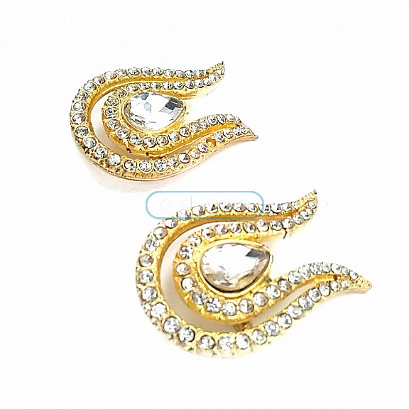 Very Stylish Stone Gold Color Brooch BRS0024