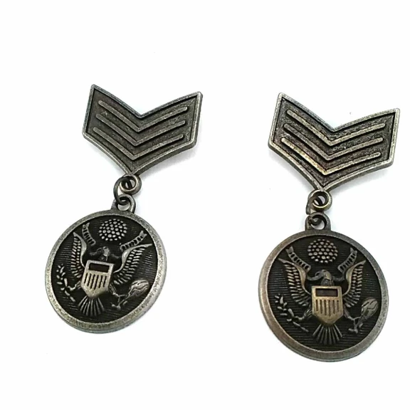 Askeri Armalı Madalya Tipi Antik Sarı Broş BRS0025