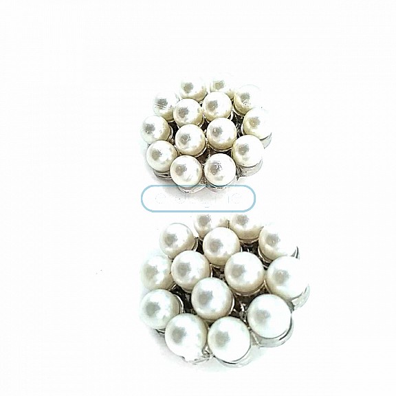 Pearl Silver Color Metal Brooch BRS0029