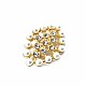 Stone and Pearl Gold Color Metal Brooch BRS0034