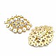 Stone and Pearl Gold Color Metal Brooch BRS0034