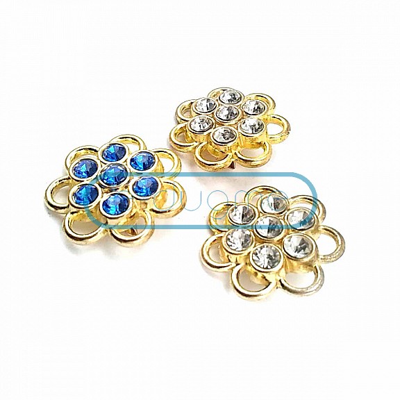 Stone Colored Stone Gold Color Metal Brooch BRS0036