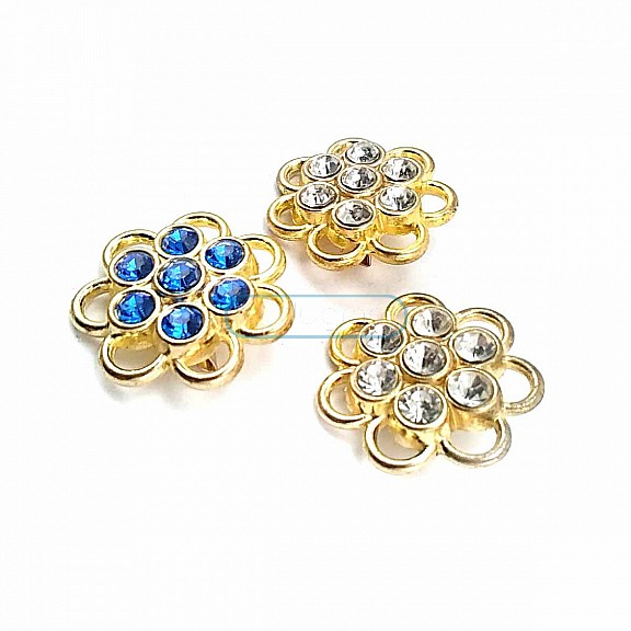 Stone Colored Stone Gold Color Metal Brooch BRS0036