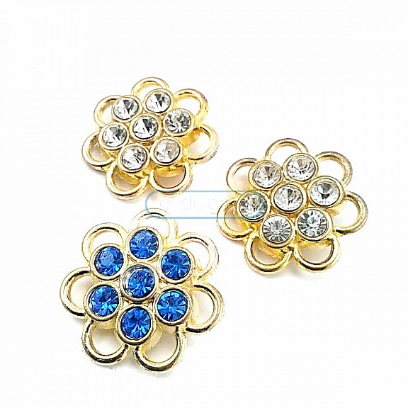 Stone Colored Stone Gold Color Metal Brooch BRS0036