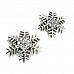 Snowflake Model Silver Color Metal Brooch BRS0038