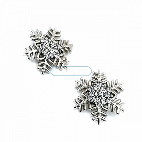 Snowflake Model Silver Color Metal Brooch BRS0038