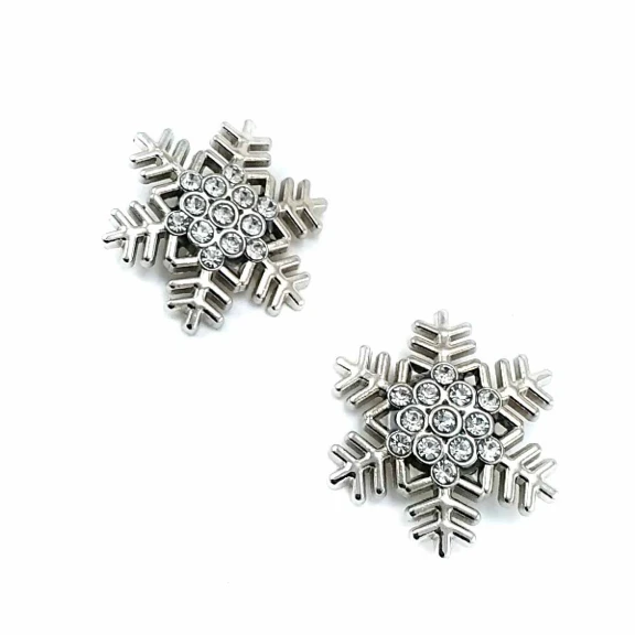 Kar Tanesi Modelli Gümüş Renk Metal Broş BRS0038