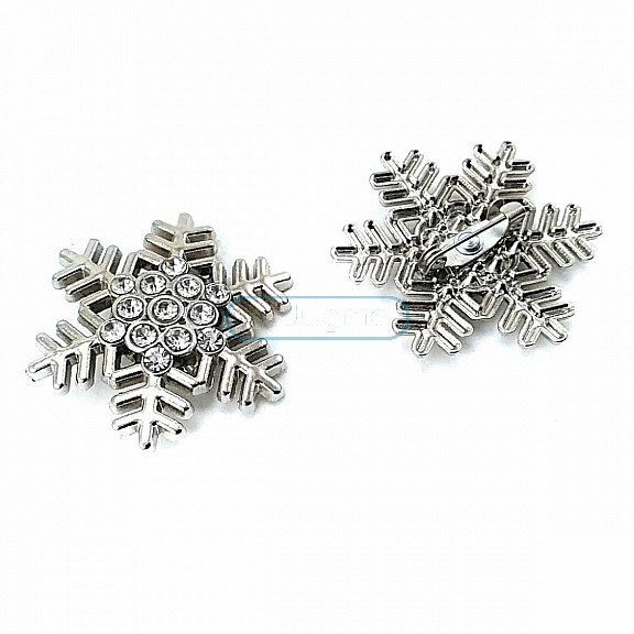 Snowflake Model Silver Color Metal Brooch BRS0038