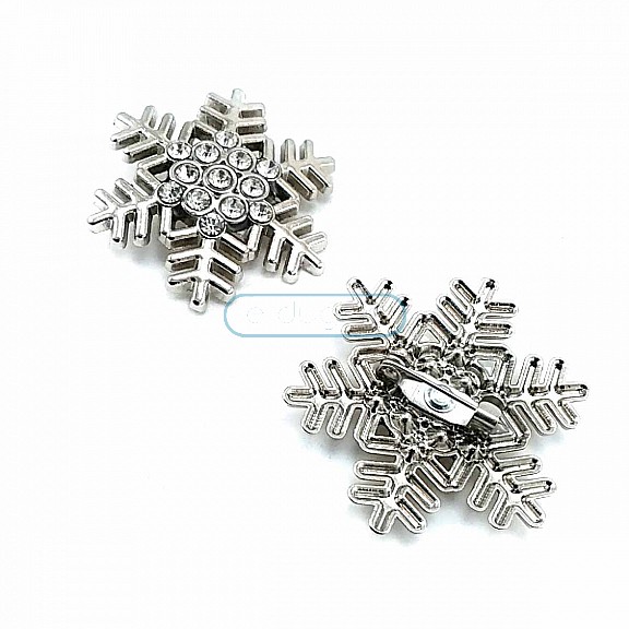 Snowflake Model Silver Color Metal Brooch BRS0038