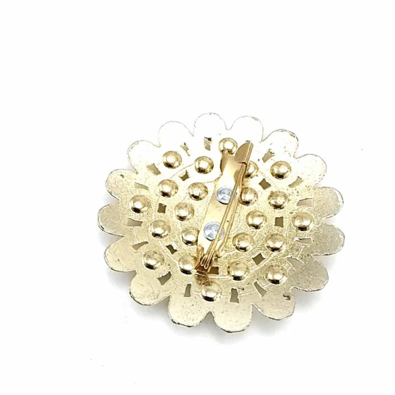 Aesthetic and Stone Gold Color Metal Brooch BRS0042