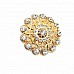 Stone Aesthetic Gold Color Metal Brooch BRS0043