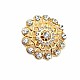 Stone Aesthetic Gold Color Metal Brooch BRS0043