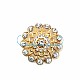 Stone Aesthetic Gold Color Metal Brooch BRS0043