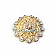 Stone Aesthetic Gold Color Metal Brooch BRS0043