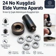 Size 24 Aluminum Eyelet Hand Punch and Setting Tool 9 mm (0.35 in) AL24TDE