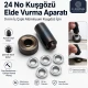 24 No Alüminyum Kuşgözü Elde Vurma Kalıbı 9 mm Delme ve Çakma Aparatı, branda ve kumaş uygulamaları için pratik delme aparatı