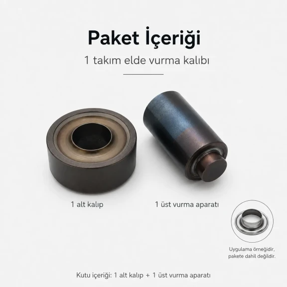 31 No Alüminyum Kuşgözü Elde Vurma Kalıbı 17 mm Delme ve Çakma Aparatı - Pratik kullanım için alüminyum malzeme ile