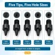 Hole Punch Set with Interchangeable Tips 1-5 mm for Leather and Fabric Accessories