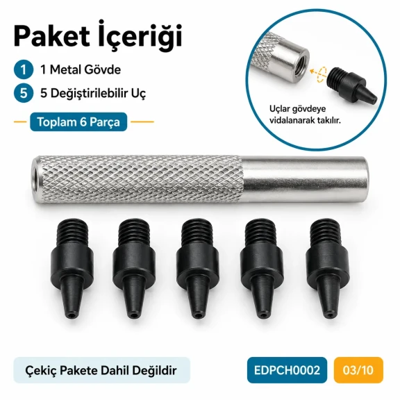 Hole Punch Set with Interchangeable Tips 1-5 mm for Leather and Fabric Accessories
