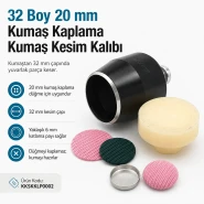 32 Boy 20 mm Kumaş Kaplama Kumaş Kesim Kalıbı KKSKKLP0002