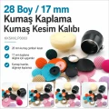 28L / 17 mm / 0.67 in Fabric Cutting Die for Cover Buttons KKSKKLP0003