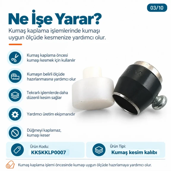 18 Boy kumaş kaplama düğme için 18 mm kumaş kesim kalıbı