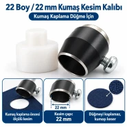22 Boy / 14 mm Düğme İçin Kumaş Kesim Kalıbı KKSKKLP0008