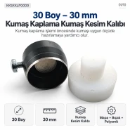 30 Boy 30 mm Kumaş Kaplama Düğme İçin Kumaş Kesim Kalıbı KKSKKLP0009