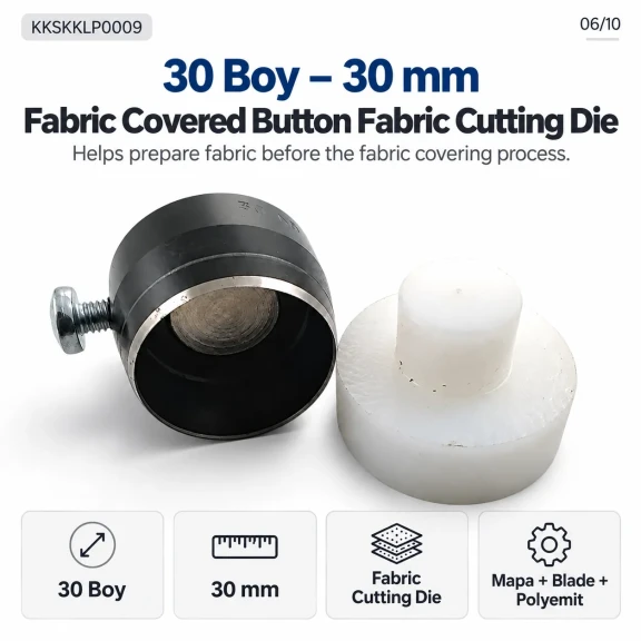 30 Boy kumaş kaplama düğme için 30 mm kumaş kesim kalıbı