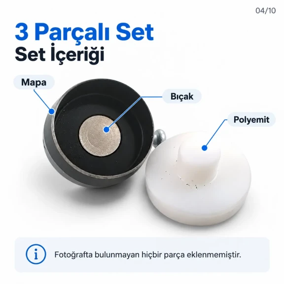 40 Boy 40 mm kumaş kaplama düğme için kumaş kesim kalıbı