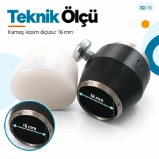 16 Boy 16 mm Kumaş Kaplama Düğme İçin Kumaş Kesim Kalıbı KKSKKLP006