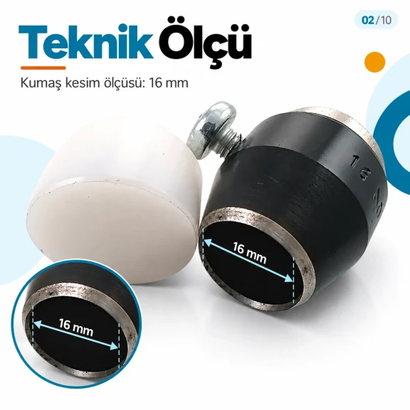 16 Boy kumaş kaplama düğme için 16 mm kumaş kesim kalıbı