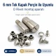 0 Tek Kapaklı Perçin Montaj Aparatı – 6 mm Perçin Çakma Kalıbı KLP000-6, çelik malzeme ile dayanıklı ve profesyonel montaj