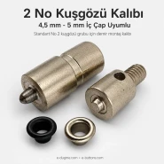 2 No Kuşgözü Kalıbı - 4,5 mm - 5 mm Kuşgözü Çakma Aparatı KLP0002