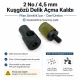2 No 4,5 mm Plise Sineklik Kuşgözü Delik Açma Kalıbı, Hassas Delik Hazırlama Aparatı, Kumaş, Deri ve Aksesuar Uygulamaları