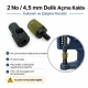 2 No 4,5 mm Plise Sineklik Kuşgözü Delik Açma Kalıbı, Hassas Delik Hazırlama Aparatı, Kumaş, Deri ve Aksesuar Uygulamaları