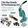 2 No / 4–4,5 mm Plise Sineklik Kuşgözü Montaj ve Delik Açma Kalıbı El Presli Makineli Başlangıç Seti KLP00020SinSETMPr