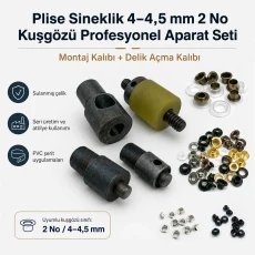 Professional Pleated Screen Eyelet Punch and Setting Die Set for 4–4.5 mm / 0.157–0.177 in Eyelets KLP00020SinSETPr