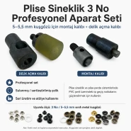 3 No / 5–5,5 mm Plise Sineklik Kuşgözü Delme ve Montaj Kalıbı Profesyonel Seti KLP00030SinSETPr