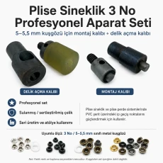 Professional Pleated Screen Eyelet Punch and Setting Die Set for 5–5.5 mm / 0.197–0.217 in Eyelets KLP00030SinSETPr