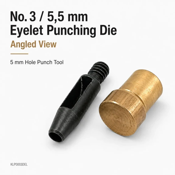 5 mm Eyelet Hole Punch Die for clean hole preparation in fabric, leather, and wood applications