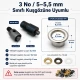 3 No Plise Sineklik Kuşgözü Montaj Kalıbı 5–5,5 mm Özel Üretim Isıl İşlemli Çelik KLP0003Sin, çelik malzeme ile üretilmiş