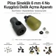 Custom 6 mm hole-punch die for pleated screen eyelets with 6-6.5 mm inner diameters, suitable for leather, fabric, and