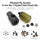 Custom 6 mm hole-punch die for pleated screen eyelets with 6-6.5 mm inner diameters, suitable for leather, fabric, and