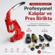 4 No Plise Sineklik Kuşgözü Delme ve Montaj Kalıbı Tulumba El Presli Makineli Profesyonel Seti - 6 mm çapında delik açma