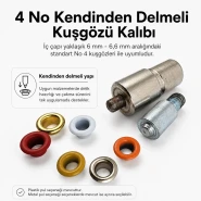 4 Nolu Kuşgözü Kalıbı İç Çap 6 mm - 6,5 mm Kendinden Delmeli Kuşgözü Çakma Kalıbı KLP0004D