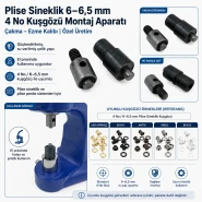 4 No Plise Sineklik Kuşgözü Montaj Kalıbı 6–6,5 mm Özel Üretim Isıl İşlemli Çelik KLP0004Sin