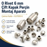 0 Çift Kapaklı Perçin Montaj Aparatı – 6 mm Perçin Çakma Kalıbı KLP000CFT-6