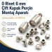 0 Çift Kapaklı Perçin Montaj Aparatı – 6 mm Perçin Çakma Kalıbı KLP000CFT-6