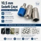 10.5 mm Sedefli Çıtçıt Montaj Aparatı - Metal Çakma Kalıbı KLP00105SDF, bebek ve çocuk giyimde kullanıma uygun dayanıklı